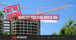 Desktop Screenshot of metrolineconstruction.ca