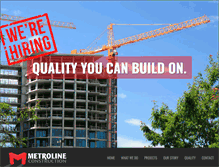 Tablet Screenshot of metrolineconstruction.ca
